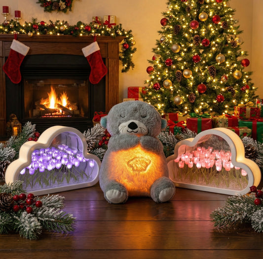 Christmas Special Combo 🎄( Assembled Cloud Tulip Lamp &  Cuddlebreath Teddy )
